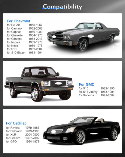 2PCS 5x4.75 to 5x4.75 Wheel Spacers 1 inch 5 Lug 12x1.5 Studs fit Chevrolet Blazer 1987-2005| fit Chevrolet Camaro 1982-2002| fit Chevrolet Corvette 1984-2019| fit Chevrolet S10 1982-2004