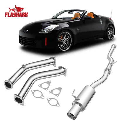 4.5 Inches Single Tip 3 Inches Pipe Catback Exhaust for 2003-2008 Nissan 350Z Infiniti G35