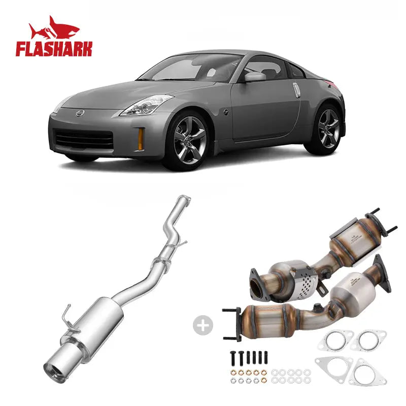 4.5 Inches Single Tip 3 Inches Pipe Catback Exhaust for 2003-2008 Nissan 350Z Infiniti G35