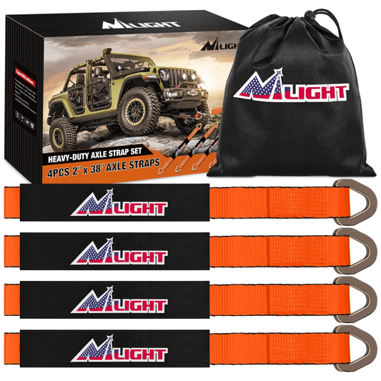 2in x 38in Axle Tie Down Straps 4PCS Nilight