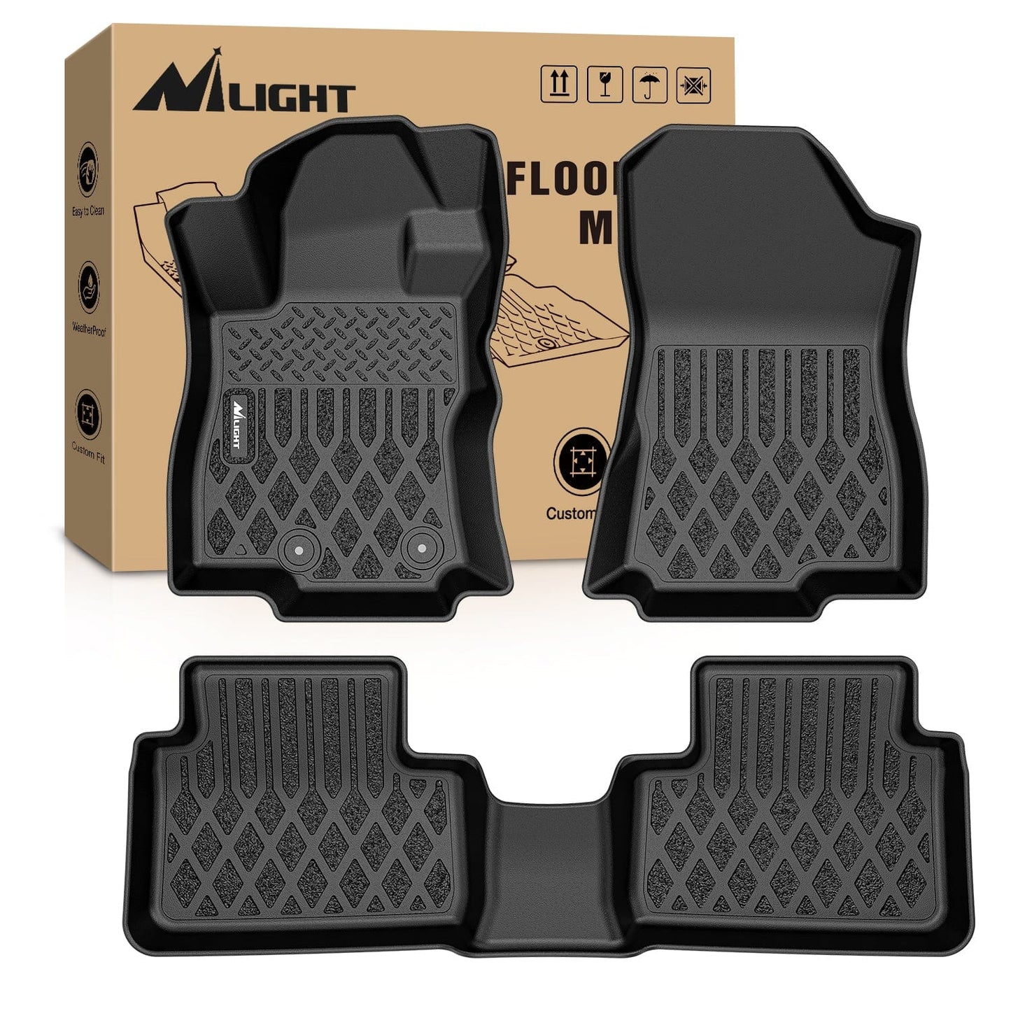 Floor Mat TPE Floor Mats for Subaru Forester 2025 2026 (Not for Hybrid & Wilderness) All Weather Custom Fit Heavy Duty Floor Liners