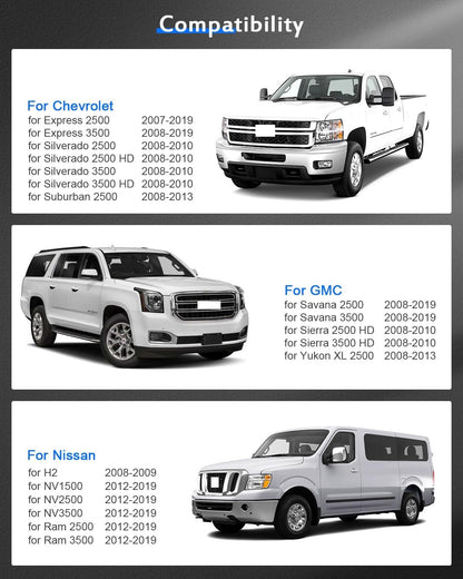 4PCS 8 Lug Wheel Spacers 2" 8x6.5 to 8x6.5 8x165.1mm 126.15mm HB with 14x1.5 Fit Chevrolet Silverado 1500 HD Silverado 2500 Silverado 2500 HD 2001-2006|| fit GMC Sierra 2500 HD 2001-2010