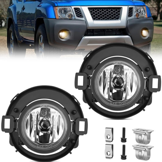2010 2011 2012 2013 2014 2015 Nissan Frontier 2005 2006 2007 2008 2009 2010 2011 2012 2013 2014 Xterra Fog Light Assembly Clear Lens Fog Lights - Top Tuning Boost