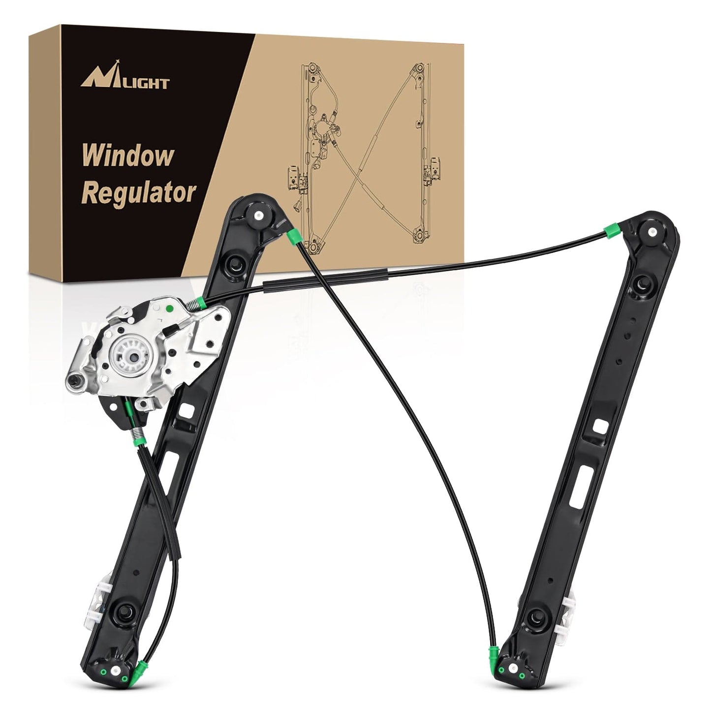 Window Regulator 740-485 Front Passenger Side Power Window Regulator,Compatible with BMW E46 323i 325i 325xi 328i 330i 330xi 1999 2000 2001 2002 2003 2004 2005