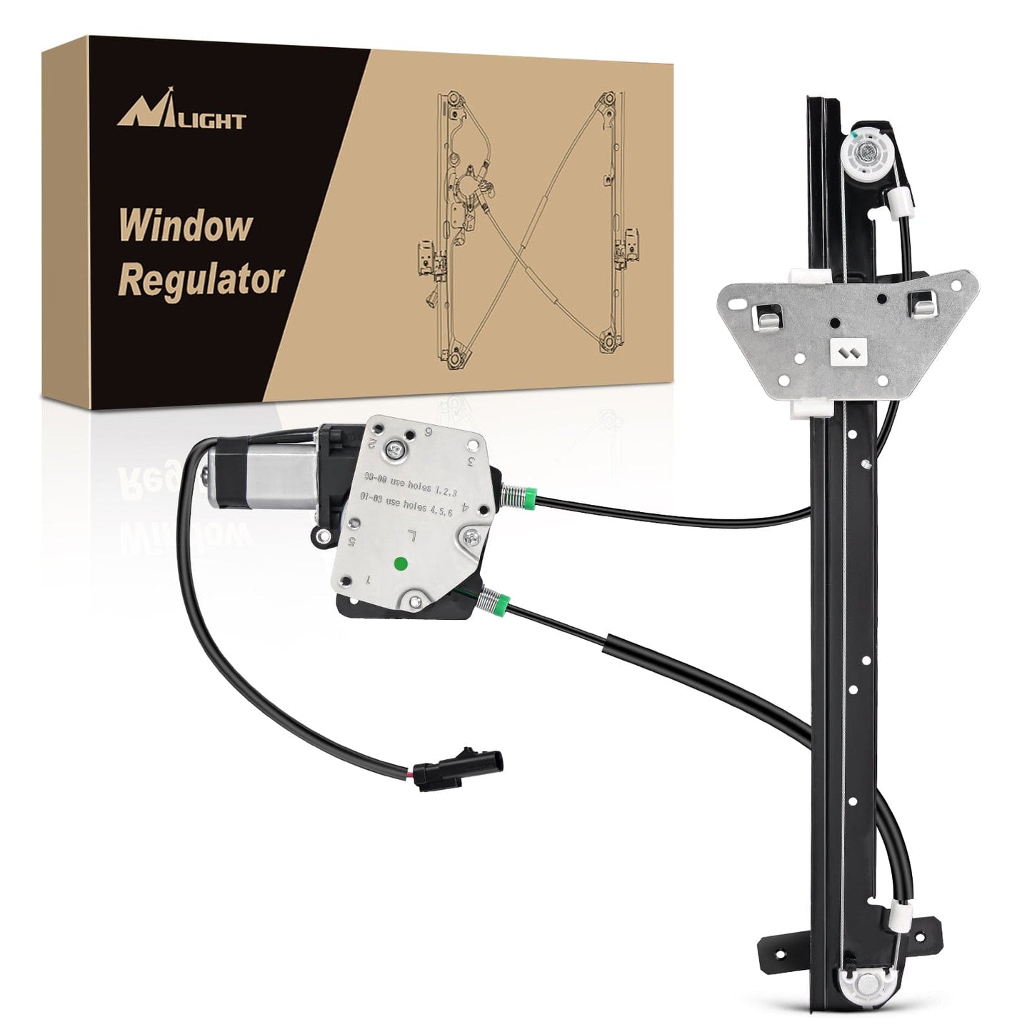 Window Regulator 741-649 Power Window Regulator and Motor Front Driver Side Compatible with Dodge Dakota 2000 2001 2002 2003 2004,Dodge Durango 1998 1999 2000 2001 2002 2003,Front Left Side