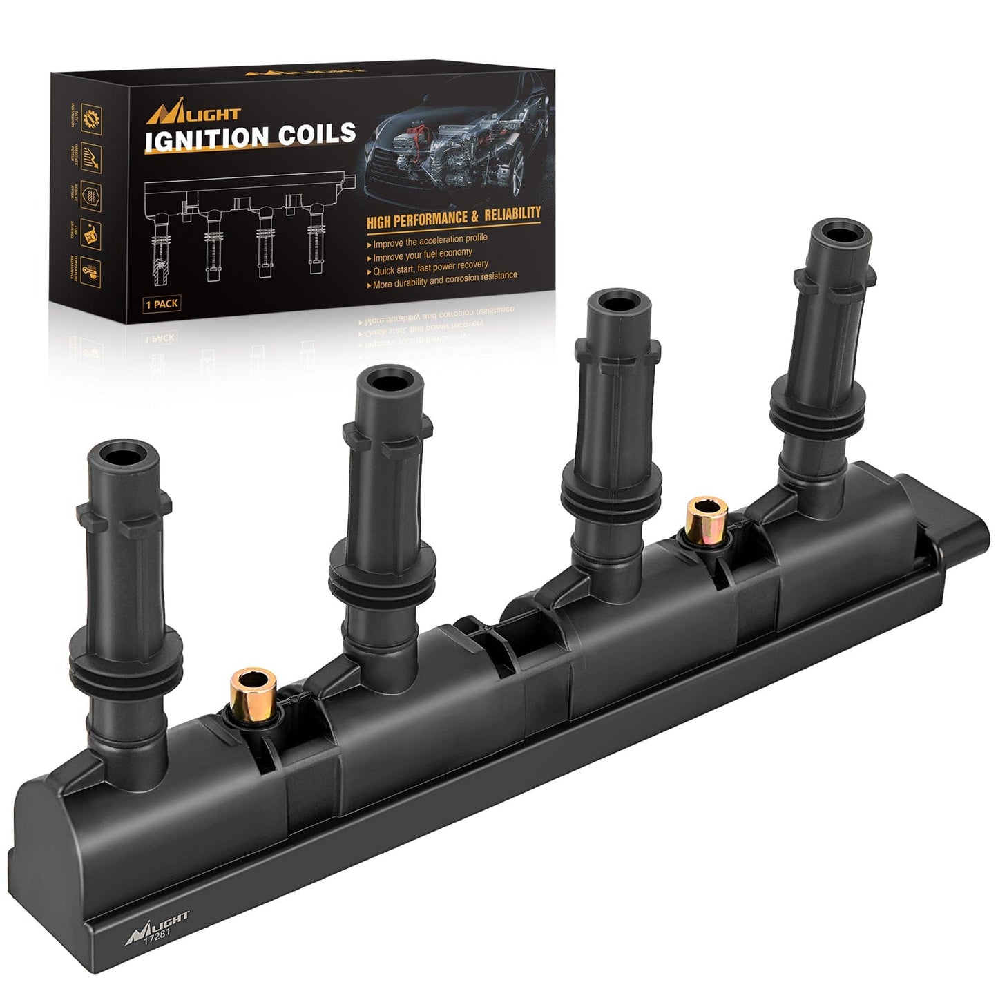 ignition coil pack Ignition Coil Pack UF669 Fit for Chevy Cruze Sonic Trax Volt Cadillac ELR Buick Encore 20112012 2013 2014 2015, 2016 2017 2018 1.4L D521C 55577898 55579072 25198623