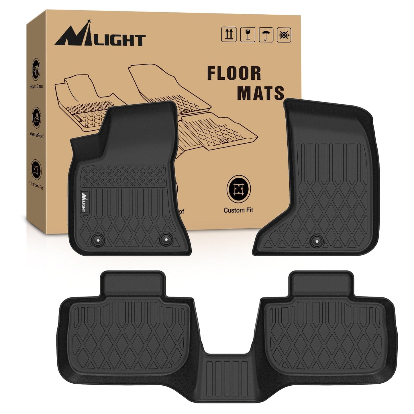 Floor Mat TPE Floor Mats for Dodge Charger AWD Chrysler 300 AWD 2011 2012 2013 2014 2015 2016 2017 2018 2019 2020 2021 2022 2023