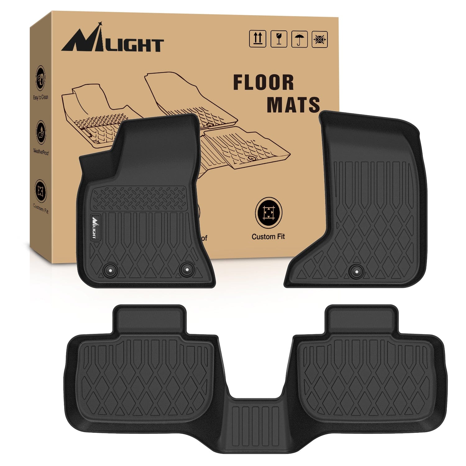 Floor Mat TPE Floor Mats for Dodge Charger AWD Chrysler 300 AWD 2011 2012 2013 2014 2015 2016 2017 2018 2019 2020 2021 2022 2023