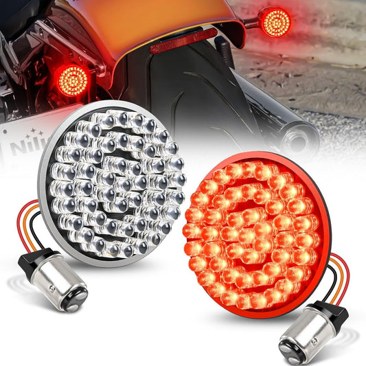 LED Turn Signal Rear Brake Running Lights 1157 Double Contacts Plug and Play For Harley Davidson Dyna Sportster Touring Street Glide Road Glide Road King Iron 883 Headlights - Top Tuning Boost