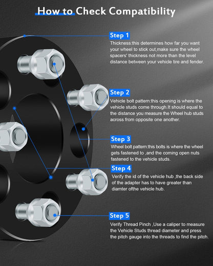 2PCS 2 inch Lug centric Wheel Spacers 5 lug 5x4.75 to 5x4.75 5x120.65mm Fit 1987-2005 fit Chevrolet Blazer| 1982-2003 fit Chevrolet Camaro| 1984-2013 fit Chevrolet Corvette with 12x1.5 Studs