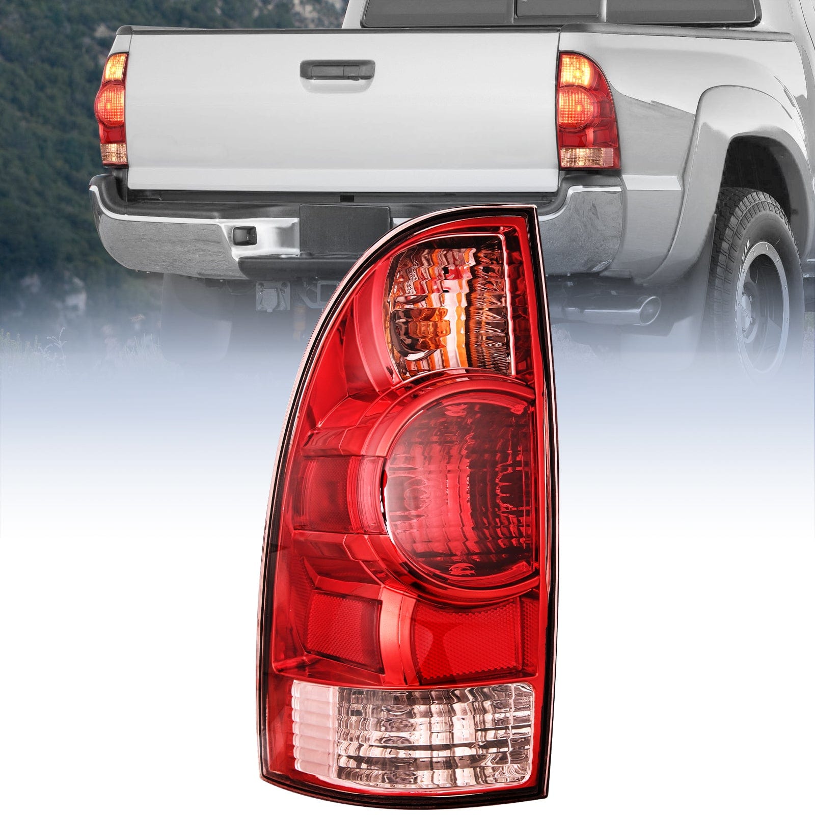 2005 2006 2007 2008 2009 2010 2011 2012 2013 2014 2015 Toyota Tacoma Taillight Assembly Rear Lamp Replacement OE Style Driver Side Tail Lights - Top Tuning Boost