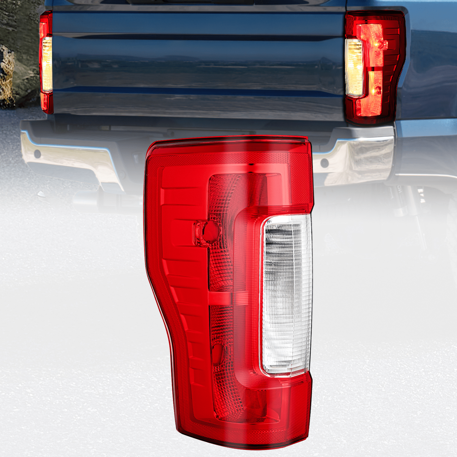 2017 2018 2019 Ford F250 F350 Super Duty Rear Lamp Replacement Taillight Assembly OE Style Driver Side Red Lens Tail Lights - Top Tuning Boost