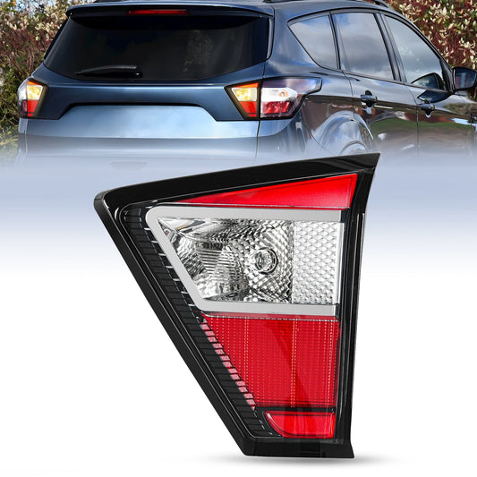 Taillight Assembly Compatible with 2017 2018 2019 Ford Escape Kuga Inner Rear Lamp Replacement OE Style with LED and halogen bulbs Passenger Side Tail Lights - Top Tuning Boost