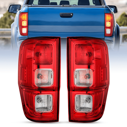 Taillight Assembly Compatible with 2019 2020 2021 2022 2023 Ford Ranger XL Rear Lamp Replacement OE Style LED and halogen bulbs Driver Passenger Side Tail Lights - Top Tuning Boost