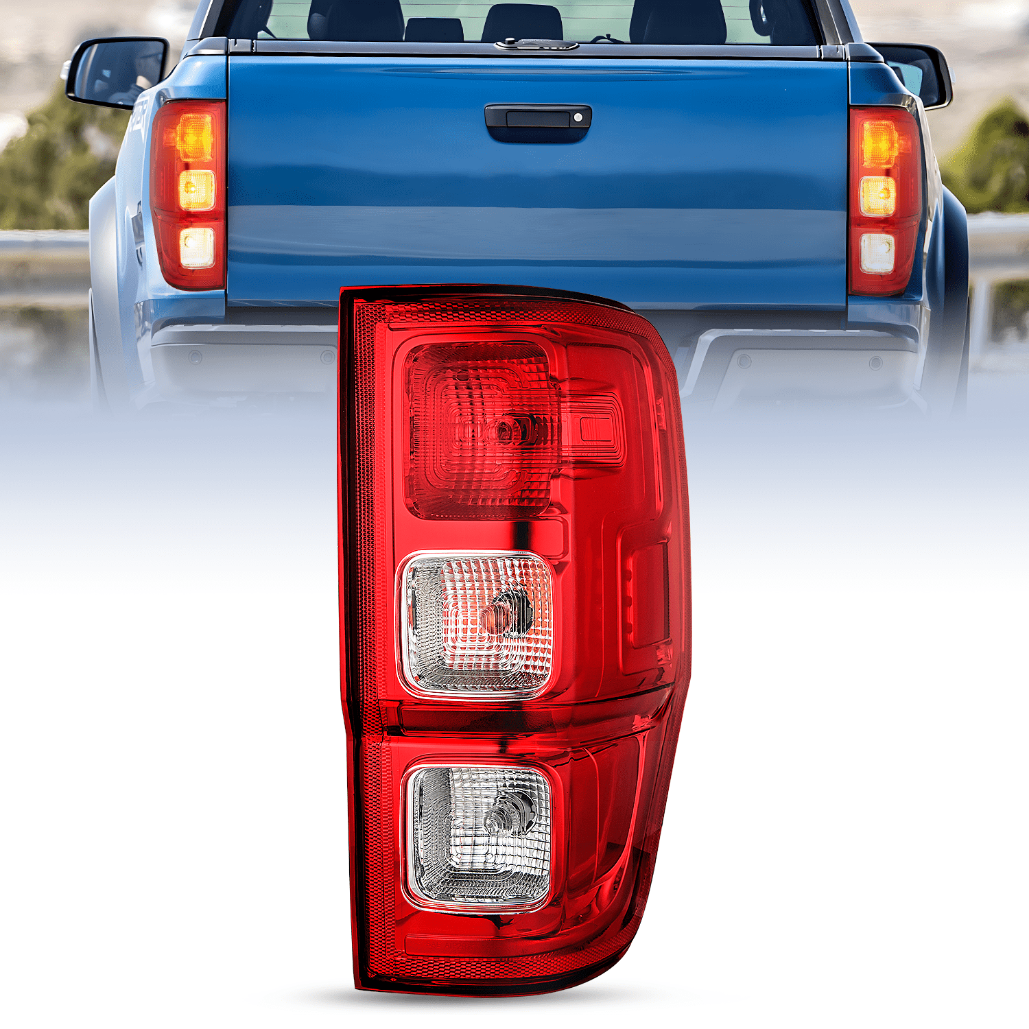 2019 2020 2021 2022 2023 Ford Ranger XL Rear Lamp Replacement Taillight Assembly OE Style with LED and halogen bulbs Passenger Side Tail Lights - Top Tuning Boost