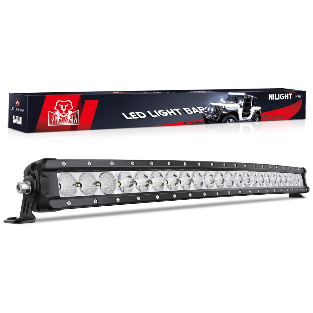 32 Inch 120W 12000LM Slim Anti-Glare DRL Spot Flood Curved Led Light Bar Light Bars - Top Tuning Boost