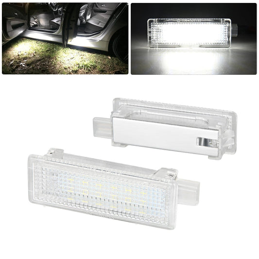 2PCS LED Interior Door Panel Light Courtesy Warning Lights White Beam Plug and Play Compatible with BMW 1 3 5 6 7 Series Z4 X3 X5 X6 E82 E88 E90 F30 E60 F10 E65 E66 Headlights - Top Tuning Boost