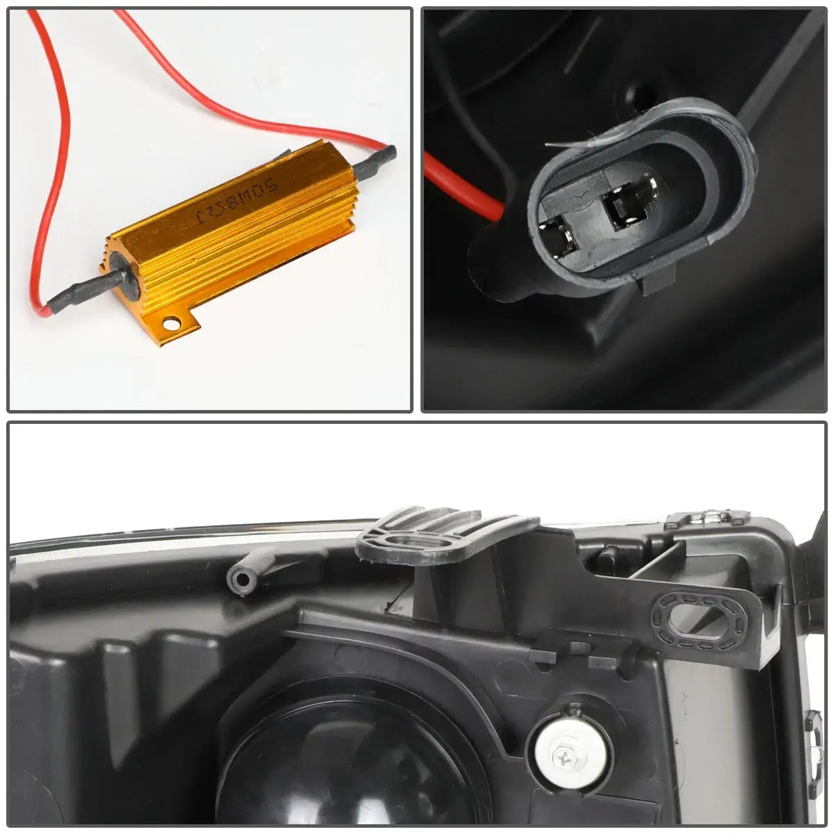 2007–2014 Chevy Silverado Chrome LED DRL Projector Headlight Set with Sequential Turn Signal