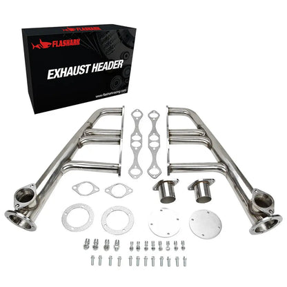 Exhaust Header for 1965-1974 Chevy SBC 265-400 V8 Including D-port ZZ-4 Style Heads (not LT-1)