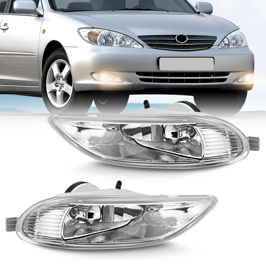 2002 2003 2004 Toyota Camry 2005 2006 2007 2008 Corolla 2002 2003 Solara Fog Light Assembly Clear Lens 9006 55W Bulbs Fog Lights - Top Tuning Boost