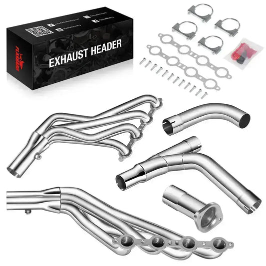 Long Tube Headers for 1999-2006 Chevy Silverado/Avalanche/GMC Sierra 1500 4.8L/5.3L/6.0L with Optional Cold Air Intake