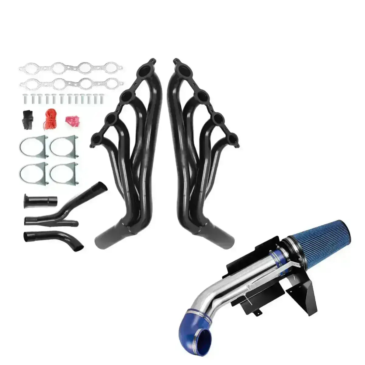 Long Tube Headers for 1999-2006 Chevy Silverado/Avalanche/GMC Sierra 1500 4.8L/5.3L/6.0L with Optional Cold Air Intake