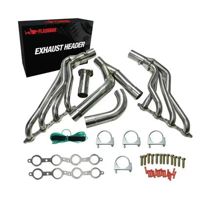 Long Tube Headers for 1999-2006 Chevy Silverado/Avalanche/GMC Sierra 1500 4.8L/5.3L/6.0L with Optional Cold Air Intake