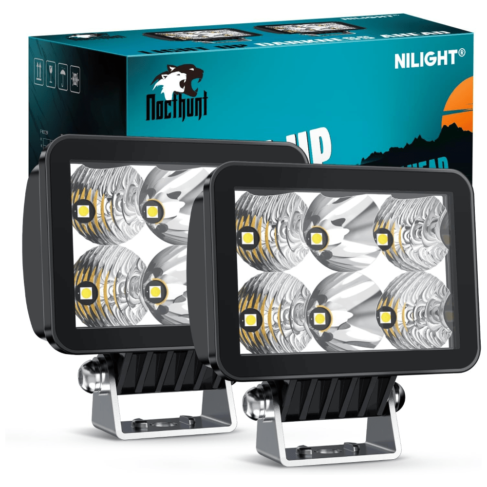 3.3 Inch 6LED Spot Flood Built-in EMC LED Pod Lights (Pair) Headlights - Top Tuning Boost