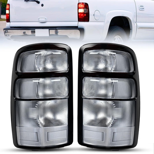 Taillight Assembly Compatible with 2000 2001 2002 2003 2004 2005 2006 Chevy Tahoe Suburban GMC Yukon Tail Light OE Style Rear Lamp Replacement Driver and Passenger Side Tail Lights - Top Tuning Boost