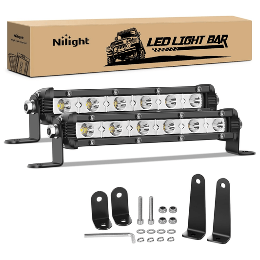 7 Inch 18W 6LED Single Row Ultra-Slim Spot LED Light Bars Light Bars - Top Tuning Boost