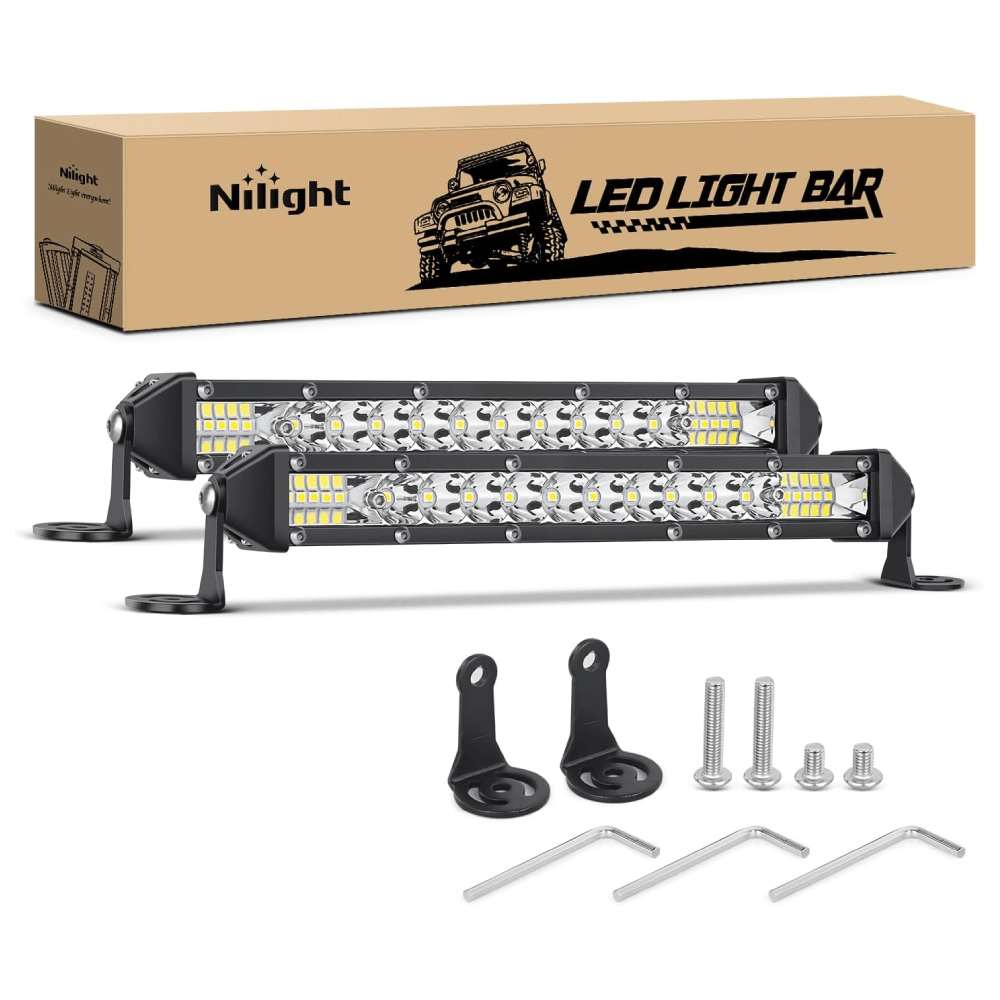 11 Inch 78W 26LED Single Row Ultra-Slim Spot Flood LED Light Bars Light Bars - Top Tuning Boost