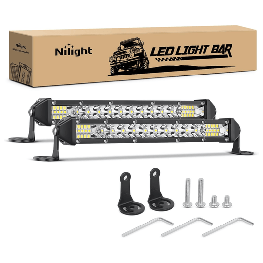 11 Inch 78W 26LED Single Row Ultra-Slim Spot Flood LED Light Bars Light Bars - Top Tuning Boost