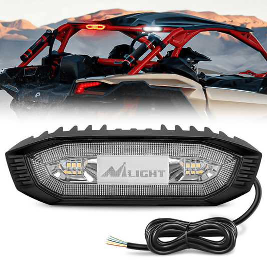 LED Chase Brake Light Universal 1.75in-2.0in Roll Bar Mount Headlights - Top Tuning Boost