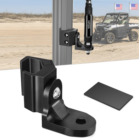 UTV Whip Light Flag Antenna Mount Bracket Adjustable Headlights - Top Tuning Boost