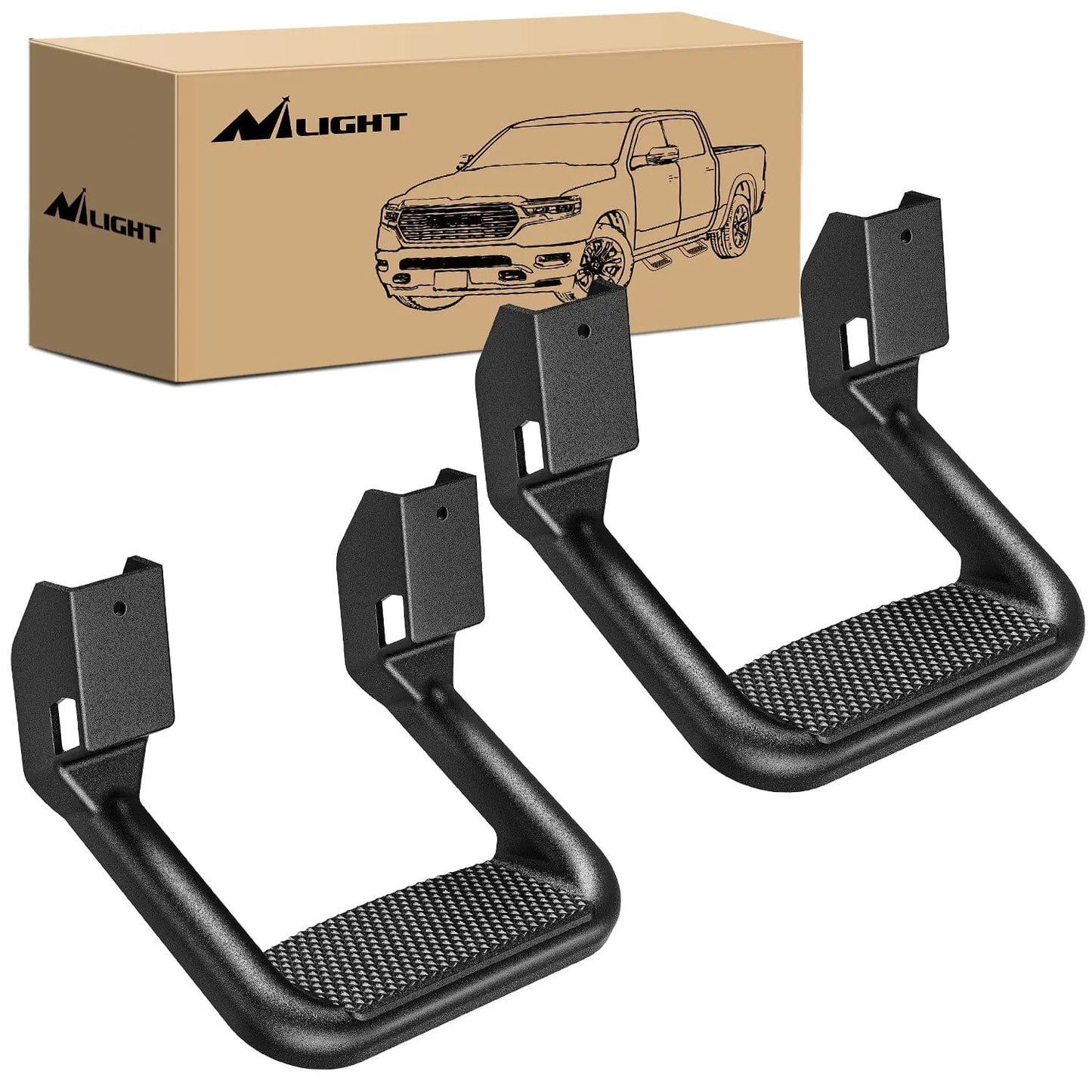 Running Board Universal Side Step Slip-Proof Aluminum Nerf Bars For Chevy Ford Toyota GMC Dodge RAM Truck 2PCS