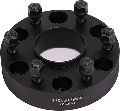 2PCS 6 Lug Hub Centric Wheel Spacers 1.5 inch 6x5.5 to 6x5.5 6x139.7mm to 6x139.7mm fit Chevrolet Silverado 1500 fit Chevrolet Suburban Avalanche Express 1500 Tahoe with 14x1.5 Studs