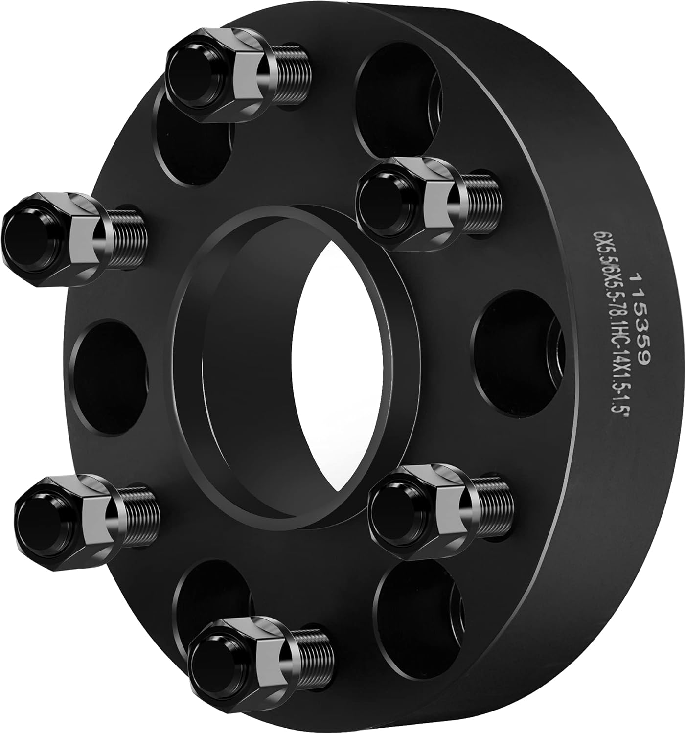 2PCS 6 Lug Hub Centric Wheel Spacers 1.5 inch 6x5.5 to 6x5.5 6x139.7mm to 6x139.7mm fit Chevrolet Silverado 1500 fit Chevrolet Suburban Avalanche Express 1500 Tahoe with 14x1.5 Studs