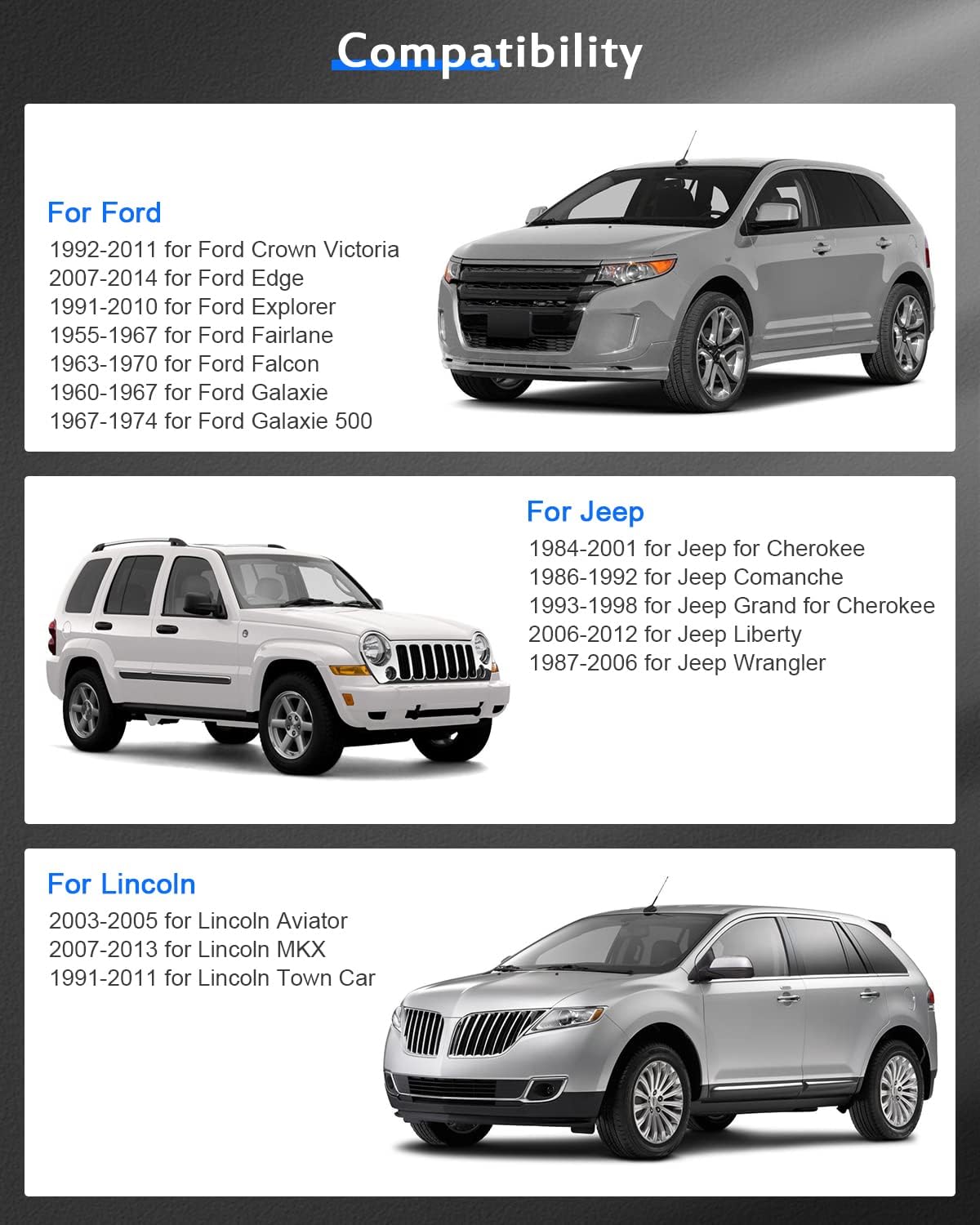 2PCS 2 inch 50mm Wheel Spacers 5x4.5 to 5x4.5 5x114.3mm fit 1984-2001 fit Jeep Cherokee|1987-2006 fit Jeep Wrangler|2002-2013 fit Jeep Liberty|1991-2019 fit Ford Explorer