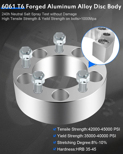 2PCS 2 inch 50mm Wheel Spacers 5x4.5 to 5x4.5 5x114.3mm fit 1984-2001 fit Jeep Cherokee|1987-2006 fit Jeep Wrangler|2002-2013 fit Jeep Liberty|1991-2019 fit Ford Explorer