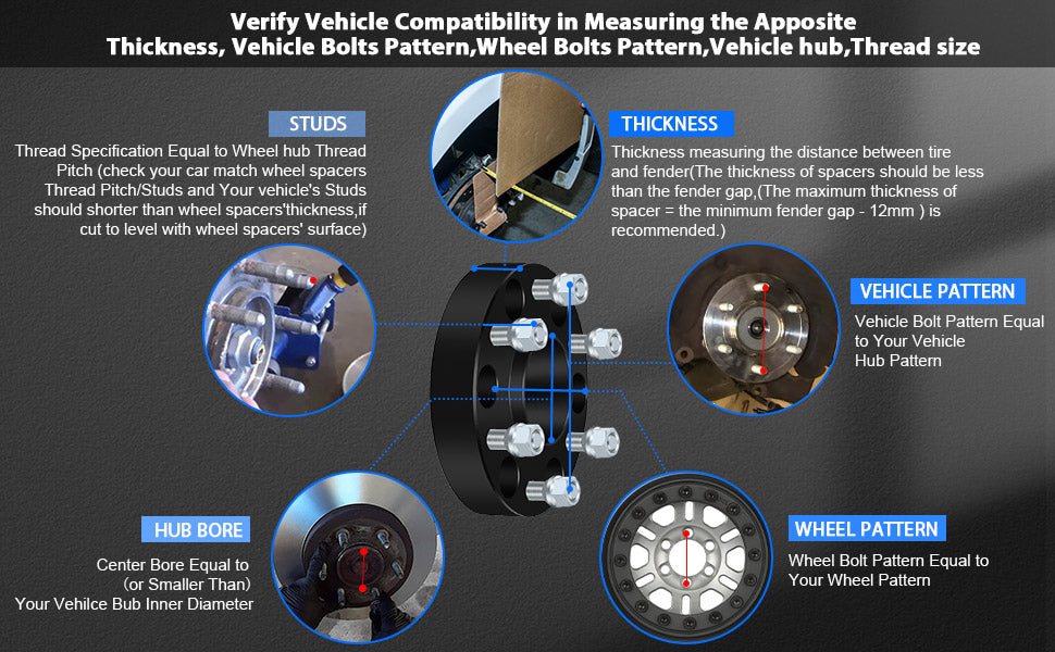 2 inch Hubcentric Wheel Spacers 8x6.5 to 8x6.5 Wheel Spacers Fit Ram 2500 3500 with 14x1.5 121mm 4Pcs