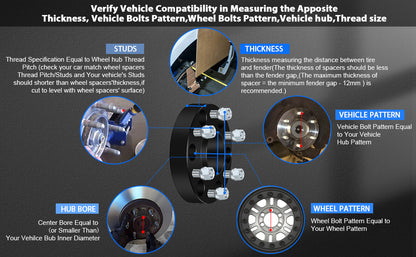 2 inch Hubcentric Wheel Spacers 8x6.5 to 8x6.5 Wheel Spacers Fit Ram 2500 3500 with 14x1.5 121mm 4Pcs