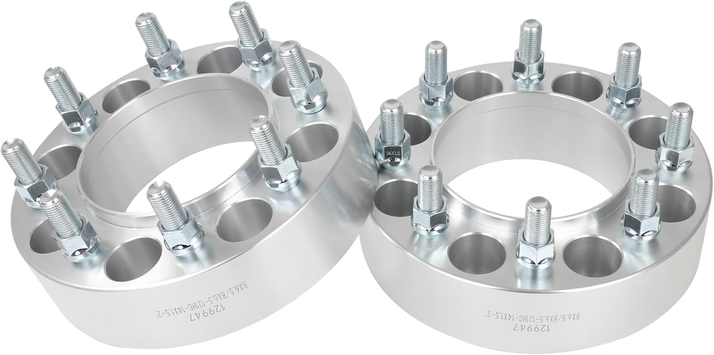 2 inch Hubcentric Wheel Spacers 8x6.5 to 8x6.5 Wheel Spacers Fit Ram 2500 3500 with 14x1.5 121mm 4Pcs