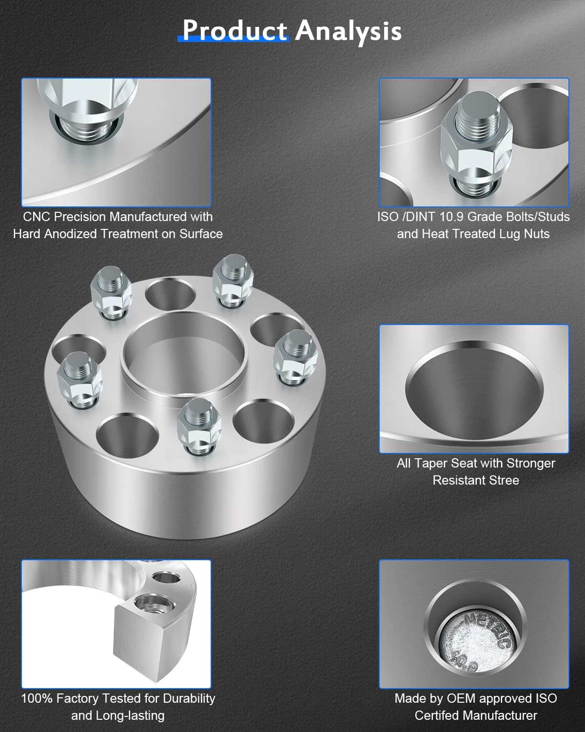 2PCS 5x120.65mm Hubcentric Wheel Spacers 5 Lug 3" 5x4.75 to 5x4.75 70.5mm hub fits 1987-2005 fit Chevrolet Blazer | 1984-2019 fit Chevrolet Corvette with 12x1.5 Studs